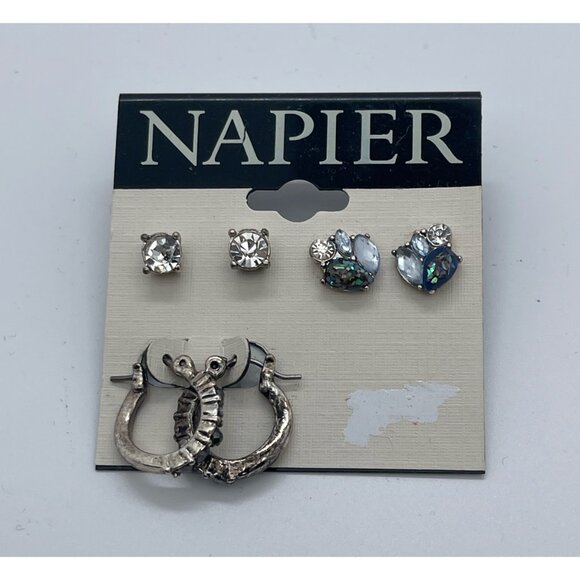 NEW Napier Pierced Earrings Total of 5 Pair - Picture 3 of 4